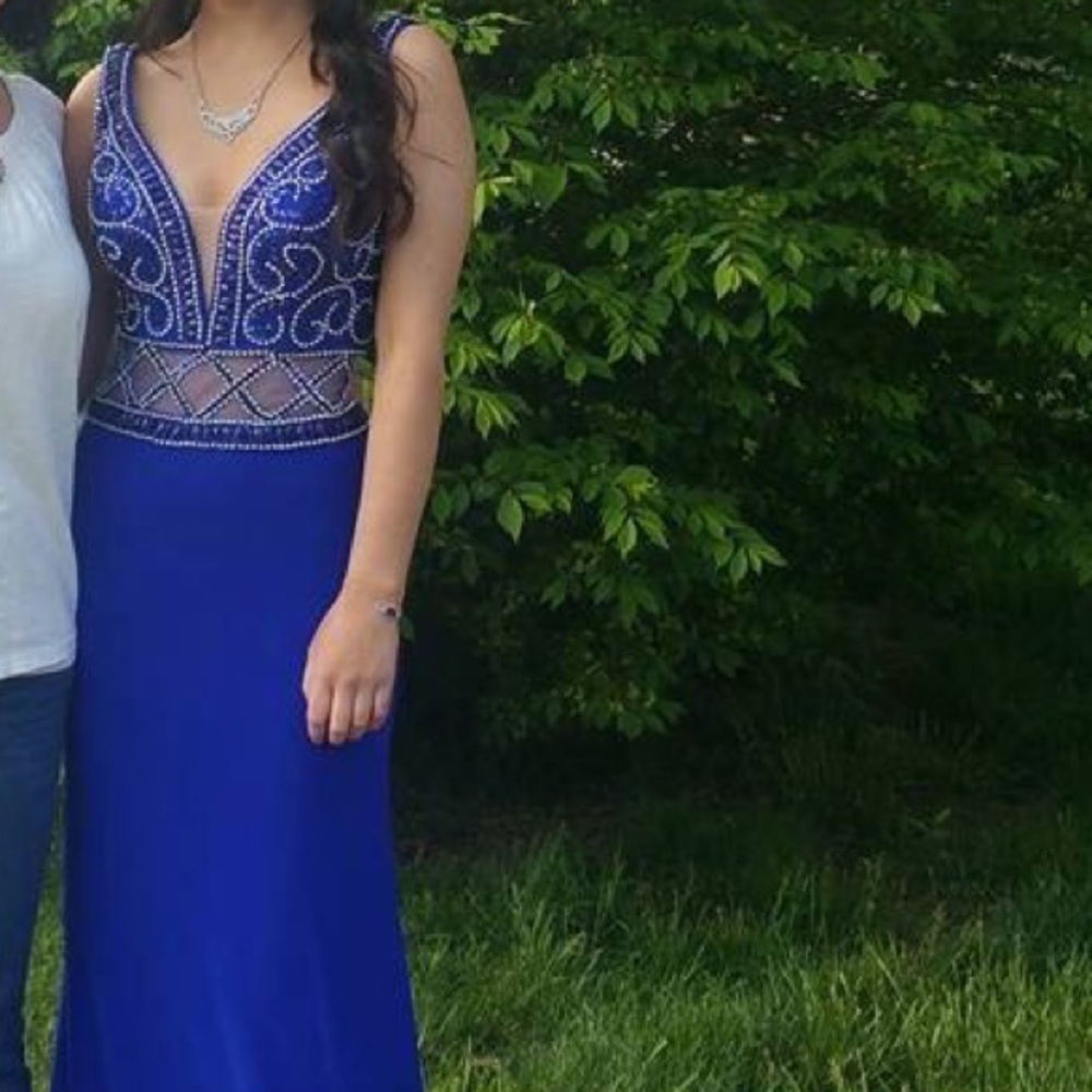 Blue prom dress